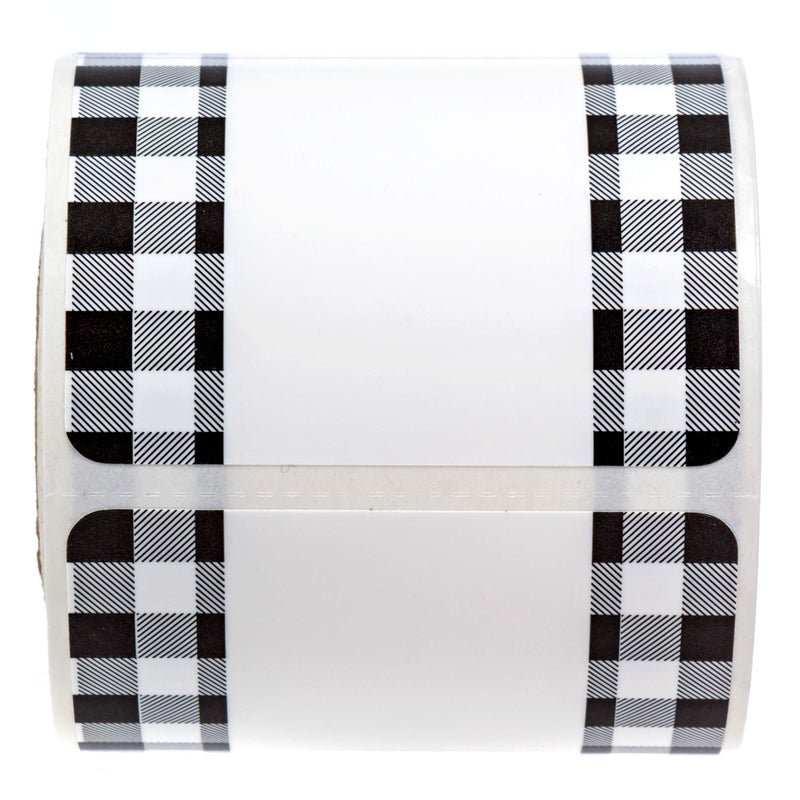 SBlabels Buffalo Plaid Write On Pantry Labels / 100 Reusable Water Resistant Storage Labels / 2" x 3" Organization Label/Food & Spice Jar Pantry Organization Stickers - Image 2